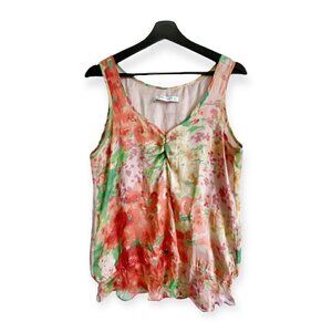 Zara sleeveless floral print blouse, size M